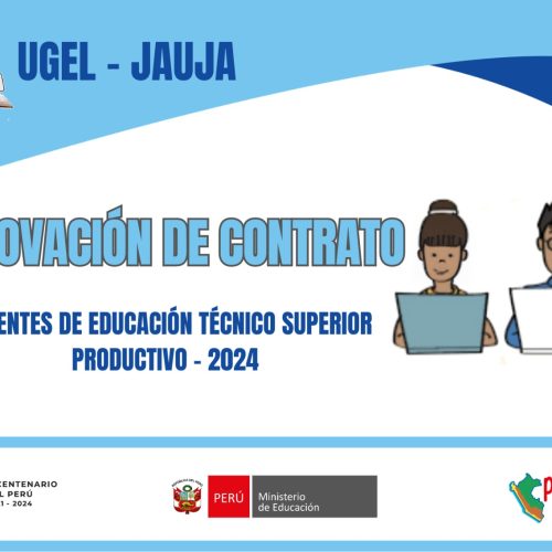 Cronograma de Renovación de Contrato Docente en ETP UGEL Jauja 2024